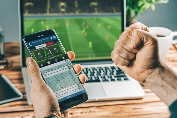 man watching football